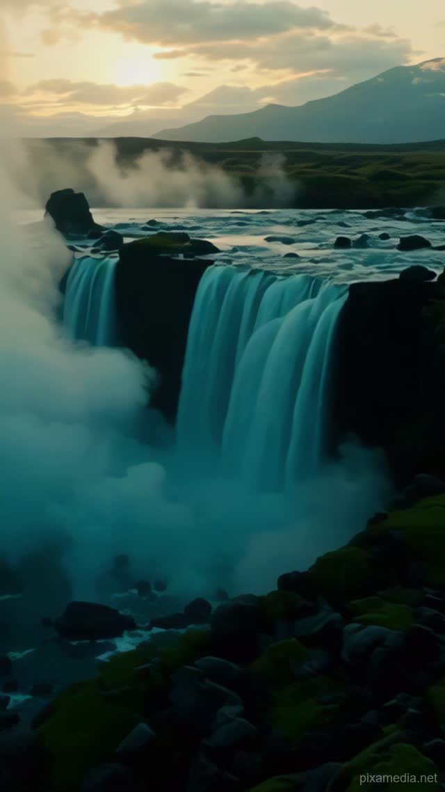 Volcanic Cascade's Misty Fury - Fire & Water AI stock